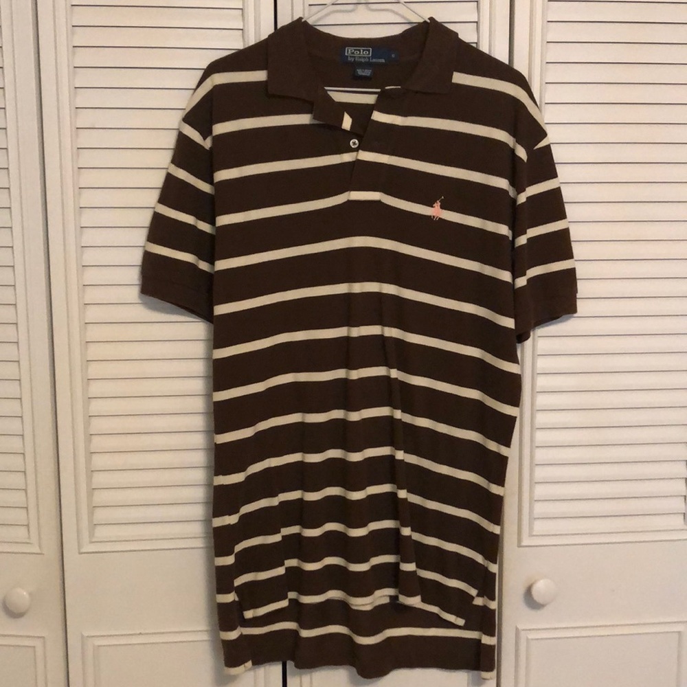 Brown Stripe Polo